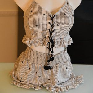 Two Piece Crop Top Set